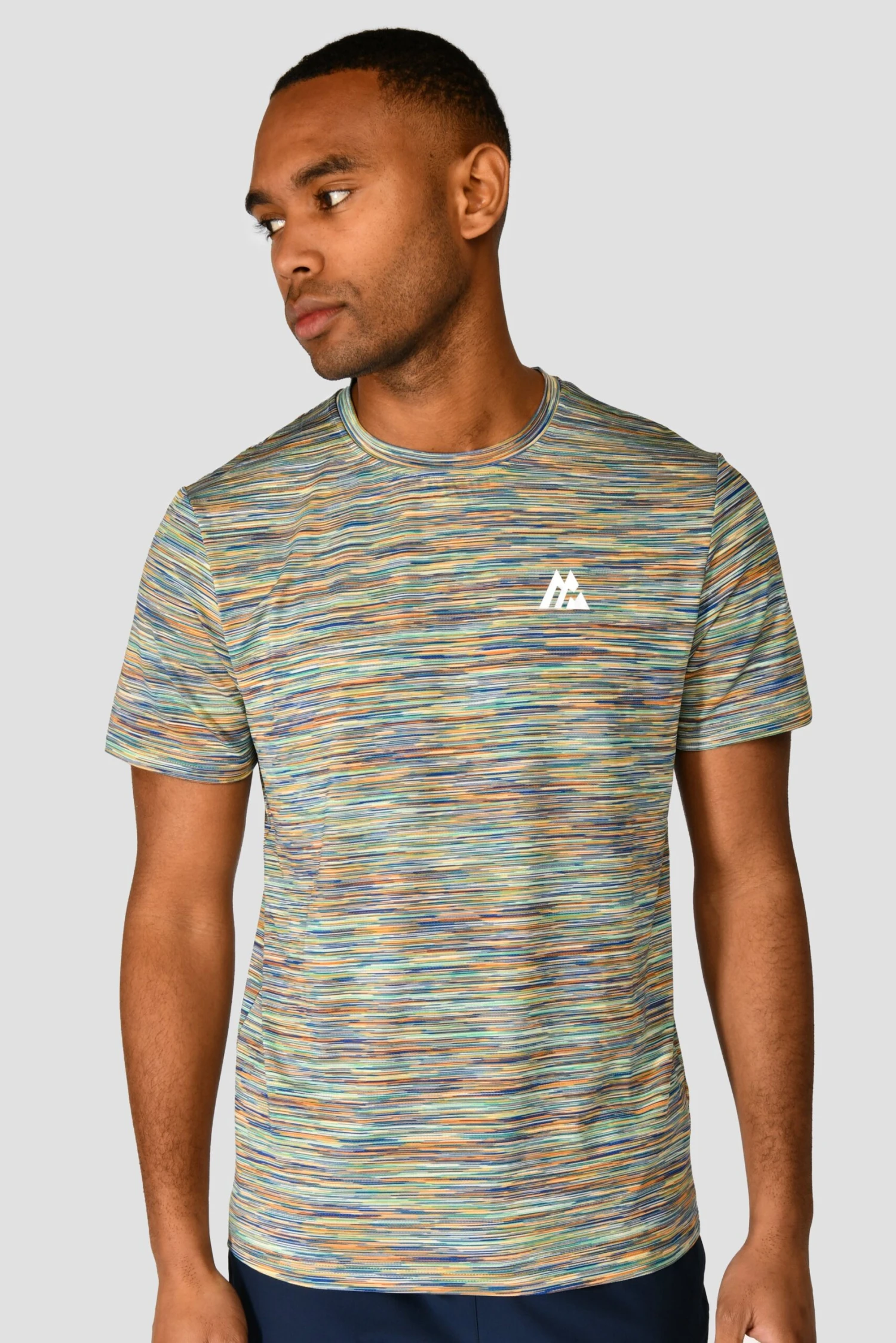 Trail 2.0 T-Shirt - Green/Blue Multi Trail 2.0 T-Shirt - Green/Blue Multi -MONTIREX CLOHTING SALE TRAIL 2.0 TEE MOUNTAIN MEADOW AZURE BLUE WHITE COPPER close front scaled