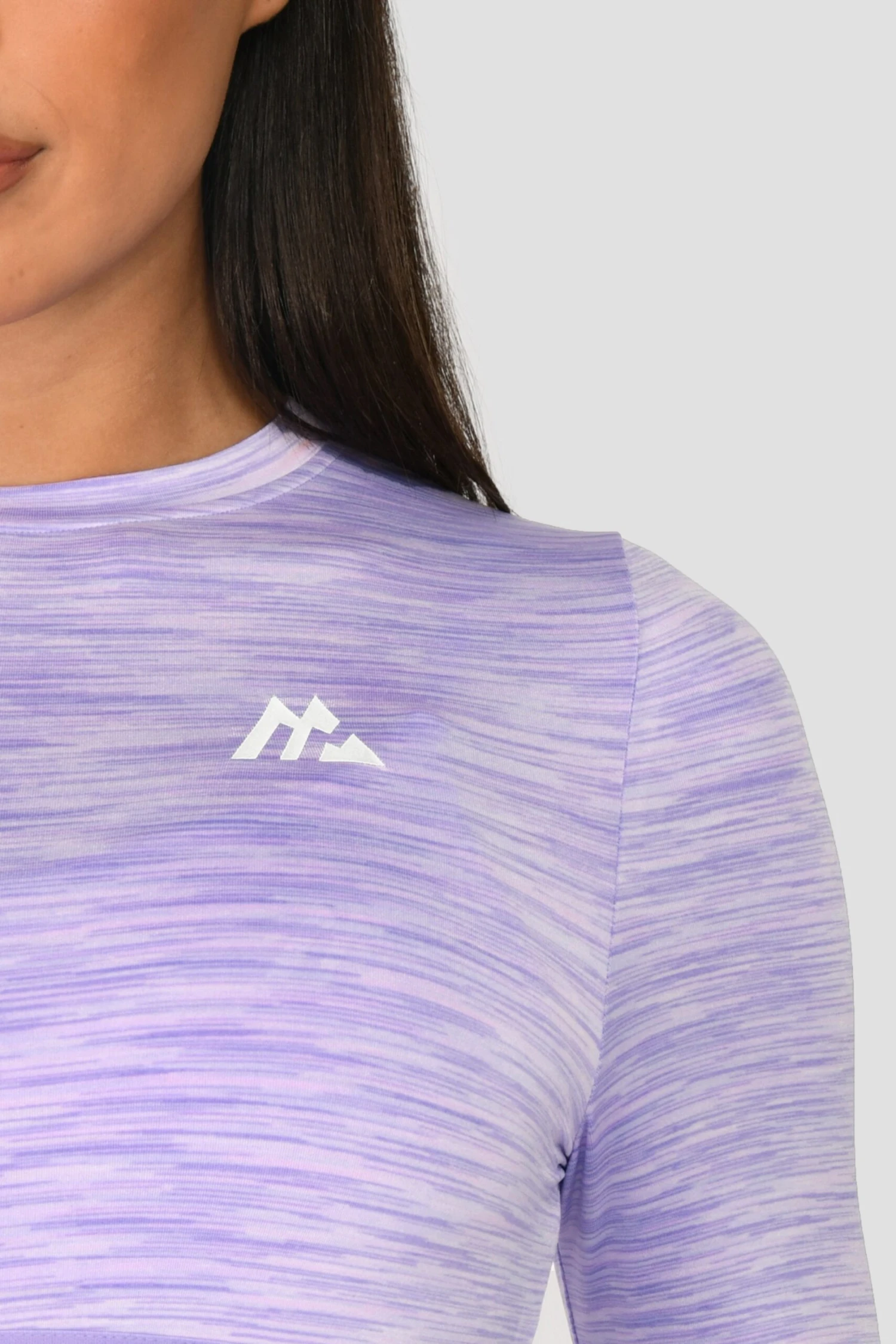 Trail Icon Long Sleeve Crop Top - Lilac Multi Trail Icon Long Sleeve Crop Top - Lilac Multi -MONTIREX CLOHTING SALE TRAIL ICON LS CROP LILAC BLOOM MAGNOLIA PEARLY HEATHER AMETHYST logo detail scaled