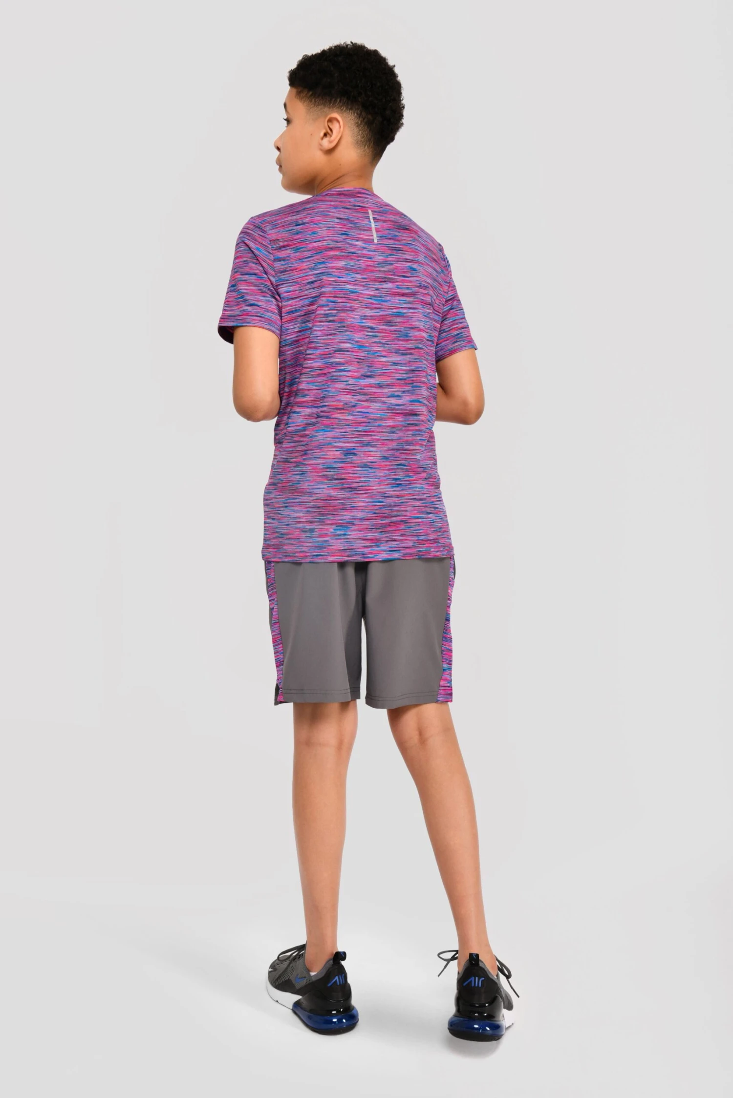 Junior Trail Panel Short - Dark Grey/Navy/Pink Junior Trail Panel Short - Dark Grey/Navy/Pink -MONTIREX CLOHTING SALE TRAIL PANEL SHORT CEMENT GREY MIDNIGHT BLUE SHOCKING PINK full back scaled