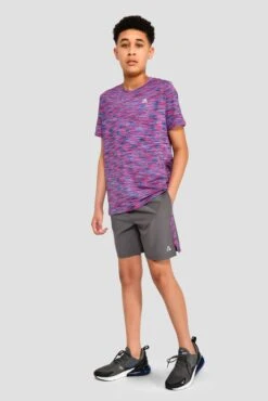Junior Trail Panel Short - Dark Grey/Navy/Pink 6 Junior Trail Panel Short - Dark Grey/Navy/Pink -MONTIREX CLOHTING SALE TRAIL PANEL SHORT CEMENT GREY MIDNIGHT BLUE SHOCKING PINK full front