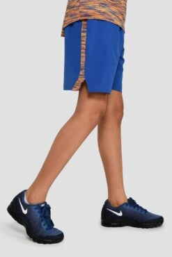 Junior Trail Panel Short - Cobalt/Neon Orange/Lime/Blue 4 Junior Trail Panel Short - Cobalt/Neon Orange/Lime/Blue -MONTIREX CLOHTING SALE TRAIL PANEL SHORT COBALT SAFETY ORANGE LIME FROST side other