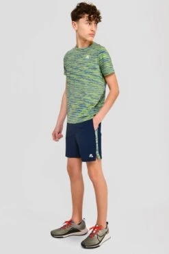 Junior Trail Panel Short - Navy/Neon Blue/Lime 4 Junior Trail Panel Short - Navy/Neon Blue/Lime -MONTIREX CLOHTING SALE TRAIL PANEL SHORT MIDNIGHT BLUE NEON BLUE LIME FROST full front