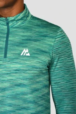 Trail Seamless 1/4 Zip - Mountain Meadow/Deep Sea 6 Trail Seamless 1/4 Zip - Mountain Meadow/Deep Sea -MONTIREX CLOHTING SALE TRAIL SEAMLESS 1 4 ZIP MOUNTAIN MEADOW DEEP SEA logo detail