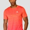 Trail Seamless T-Shirt - Fiery Orange/Hot Pink/Hibiscus 2 Trail Seamless T-Shirt - Fiery Orange/Hot Pink/Hibiscus -MONTIREX CLOHTING SALE TRAIL SEAMLESS TEE FIERY ORANGE HOT PINK HIBISCUS close front