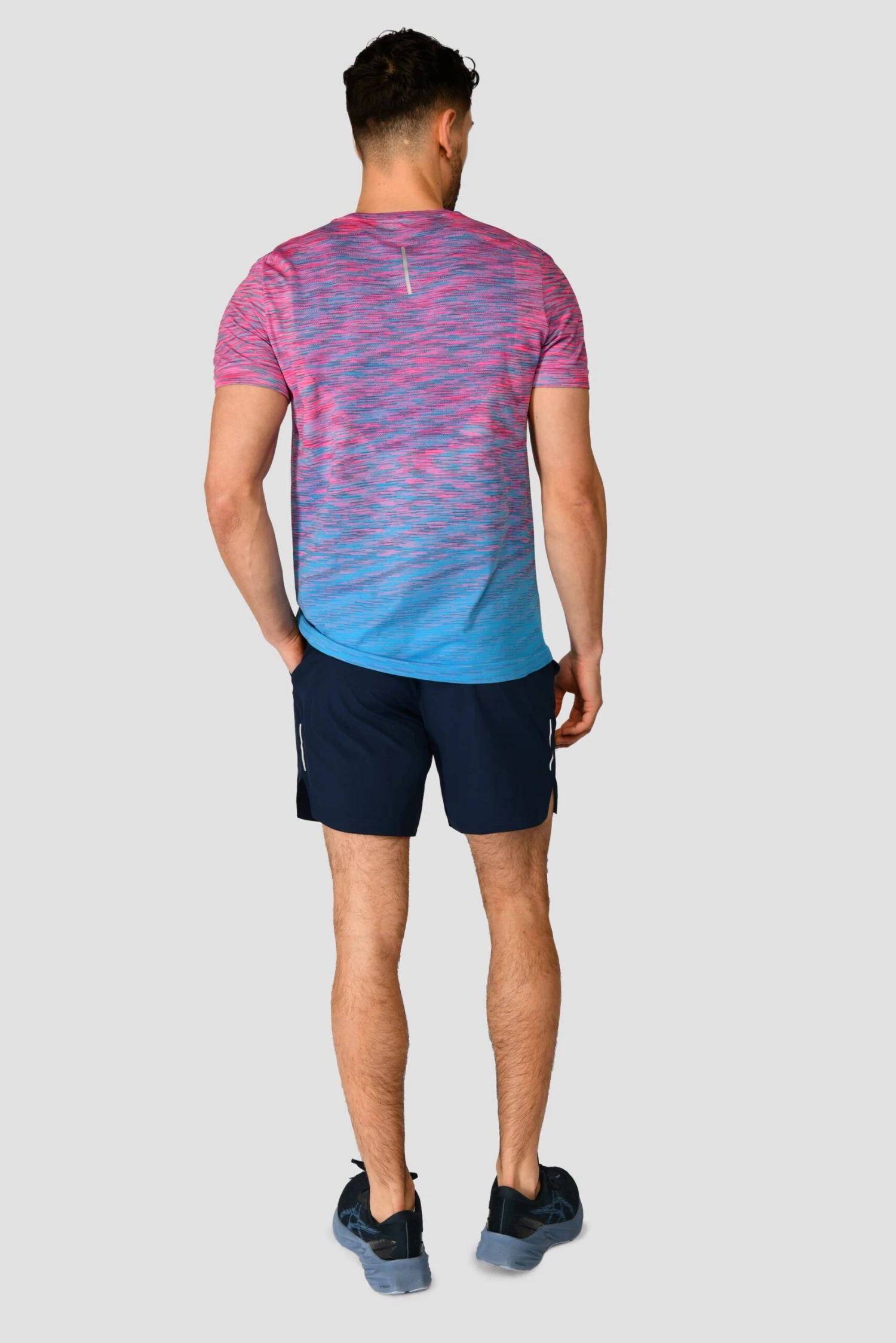 Trail Seamless T-Shirt - Pink/Blue Trail Seamless T-Shirt - Pink/Blue -MONTIREX CLOHTING SALE TRAIL SEAMLESS TEE HIBISCUS MAYA BLUE back scaled