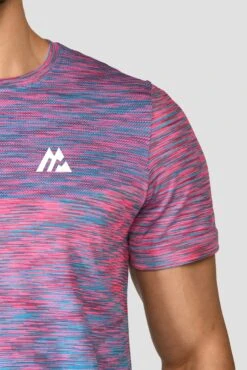 Trail Seamless T-Shirt - Pink/Blue 6 Trail Seamless T-Shirt - Pink/Blue -MONTIREX CLOHTING SALE TRAIL SEAMLESS TEE HIBISCUS MAYA BLUE close