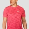 Trail Seamless T-Shirt - Hibiscus/Rouge 1 Trail Seamless T-Shirt - Hibiscus/Rouge -MONTIREX CLOHTING SALE TRAIL SEAMLESS TEE HIBISCUS ROUGE close front
