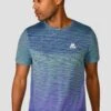 Trail Seamless T-Shirt - Green/Purple 2 Trail Seamless T-Shirt - Green/Purple -MONTIREX CLOHTING SALE TRAIL SEAMLESS TEE MOUNTAIN MEADOW PURPLE Close front