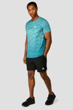 Trail Seamless T-Shirt - Neon Blue/Maya Blue -MONTIREX CLOHTING SALE TRAIL SEAMLESS TEE NEON BLUE MAYA BLUE front.jpg2