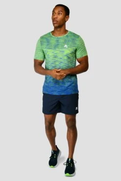 Trail Seamless T-Shirt - OG Neon/Cobalt Blue -MONTIREX CLOHTING SALE TRAIL SEAMLESS TEE OG NEON COBALT front