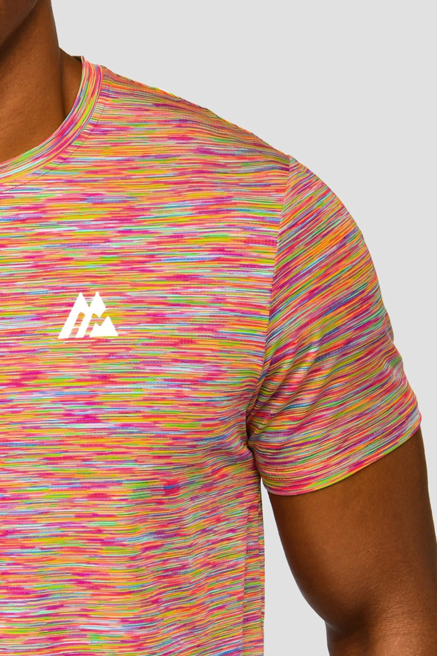 Trail 2.0 T-Shirt - Blue/Pink Multi Trail 2.0 T-Shirt - Blue/Pink Multi -MONTIREX CLOHTING SALE TRAIL TEE ARCTIC BLUE NEON BLUE PINK MAGNET OG NEON logo detail scaled