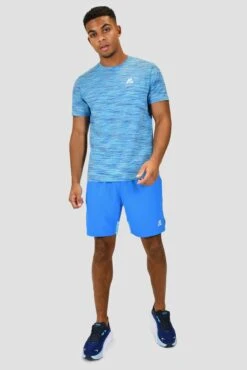 Trail 2.0 T-Shirt - Neon Sky/Violet Multi -MONTIREX CLOHTING SALE TRAIL TEE NEON SKY ARCTIC BLUE VIVID VIOLET NEON BLUE front