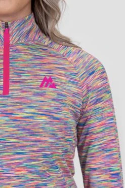 Women's Trail 1/4 Zip - Multi -MONTIREX CLOHTING SALE TRAIL1 4 ZIP AZALEA PINK DIVA PINK BRIGHT WHITE GREEN GECKO IBIZA BLUE ELECTRIC BLUE LEMONADE Logo v2