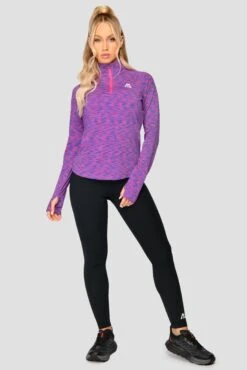 Women's Trail 2.0 1/4 Zip - Purple/Blue -MONTIREX CLOHTING SALE TRAIL2.01 4ZIP PURPLE ELECTRICPURPLE NEONBLUE SHOCKINGPINK front