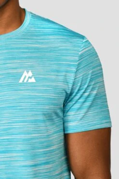 Trail 2.0 T-Shirt - Neon Blue/White 6 Trail 2.0 T-Shirt - Neon Blue/White -MONTIREX CLOHTING SALE TRAILTEE NEON SKY MAYA BLUE WHITE LOGO DETAIL