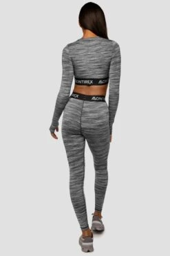 Trail Icon Legging - Black/Grey Multi -MONTIREX CLOHTING SALE Trail Icon Legging GREY BLACK WHITE Full Back