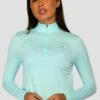 Women's Vital 1/4 Zip - Arctic Blue 1 Women's Vital 1/4 Zip - Arctic Blue -MONTIREX CLOHTING SALE VITAL 1 4 ZIP ARCTIC BLUE close front