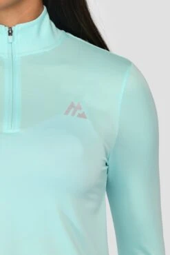 Women's Vital 1/4 Zip - Arctic Blue -MONTIREX CLOHTING SALE VITAL 1 4 ZIP ARCTIC BLUE logo detail