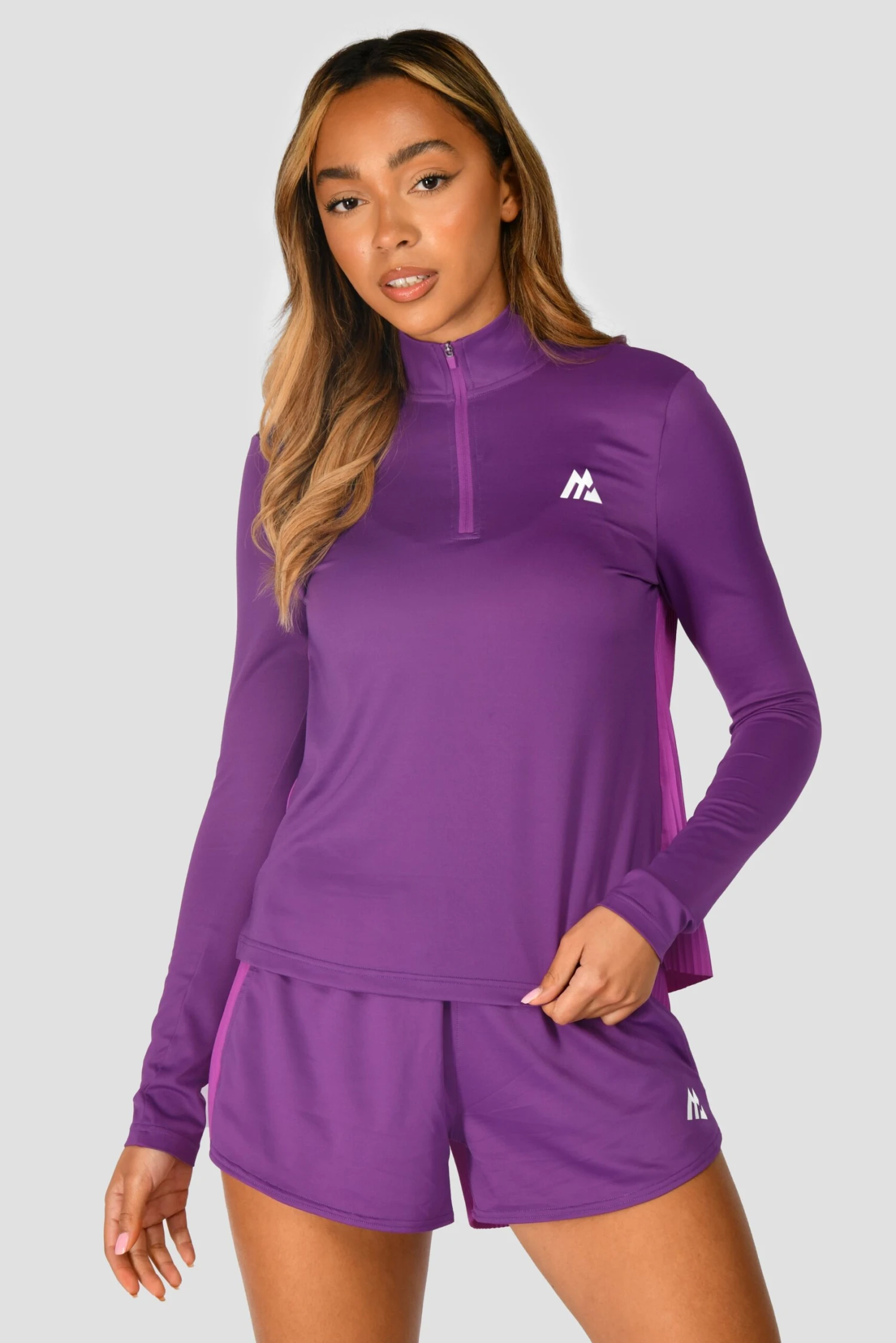 Women's Vital 1/4 Zip - Electric Purple Women's Vital 1/4 Zip - Electric Purple -MONTIREX CLOHTING SALE VITAL 1 4 ZIP ELECTRIC PURPLE close front scaled