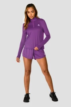 Women's Vital 1/4 Zip - Electric Purple 4 Women's Vital 1/4 Zip - Electric Purple -MONTIREX CLOHTING SALE VITAL 1 4 ZIP ELECTRIC PURPLE front