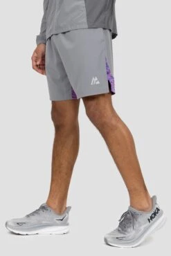 Trail Panel Short - Grey/Pink/Blue