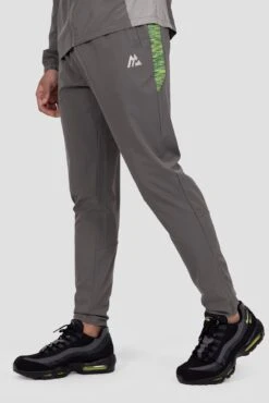 Trail Panel Running Pant - Grey/Green/Black