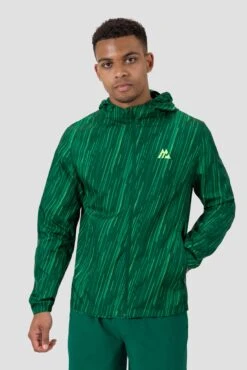 Vigour Print Windbreaker - Sherwood/Neon Green